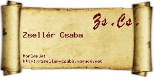 Zsellér Csaba névjegykártya
